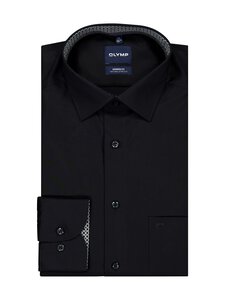 Olymp - Modern Fit Solid Contrast -kauluspaita - 68 SCHWARZ | Stockmann