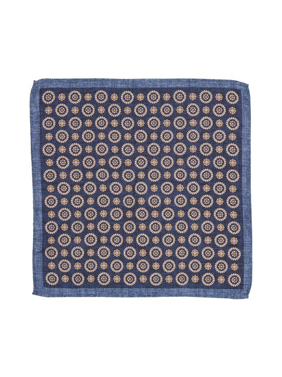 Stockholm Kravatt - Double Medallion Small Pailsey -silkkitaskuliina - 7 BLUE/NAVY | Stockmann - photo 1