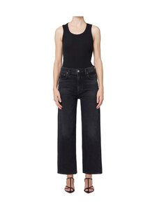 AGOLDE - High Rise Wide Leg -farkut - TUR HUSH (WASHED SATURATED BLACK) | Stockmann