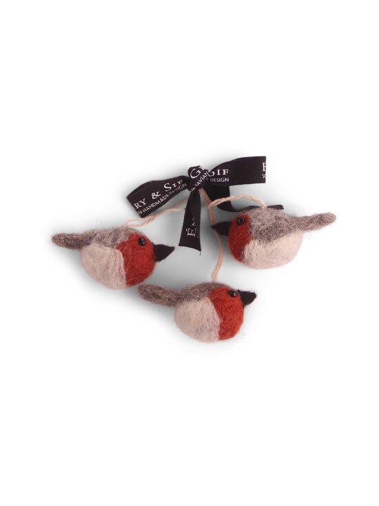 Kaunistus Minirusty Red Birds 3 tk