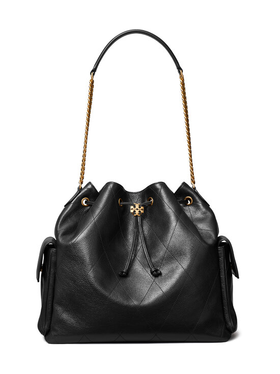 Tory Burch - Charlie Quilted Large Drawstring -nahkalaukku - BLACK | Stockmann - photo 1