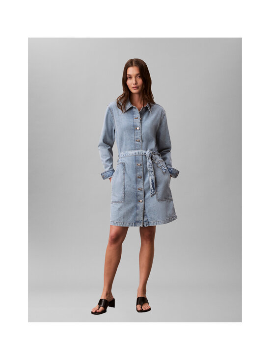 Calvin Klein Jeans - Belted Denim Mini -farkkumekko - 1XT COASTAL LIGHT | Stockmann - photo 2