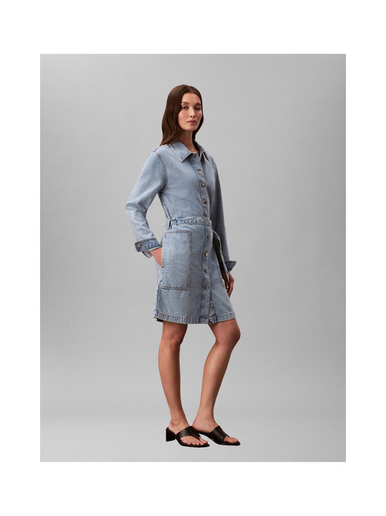 Calvin Klein Jeans - Belted Denim Mini -farkkumekko - 1XT COASTAL LIGHT | Stockmann - photo 3