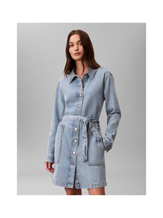 Calvin Klein Jeans - Belted Denim Mini -farkkumekko - 1XT COASTAL LIGHT | Stockmann - photo 5