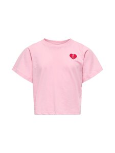KIDS ONLY - KogLivina Solid t-krekls - ROMANCE ROSE DETAIL:HEART HIGH RISK RED | Stockmann