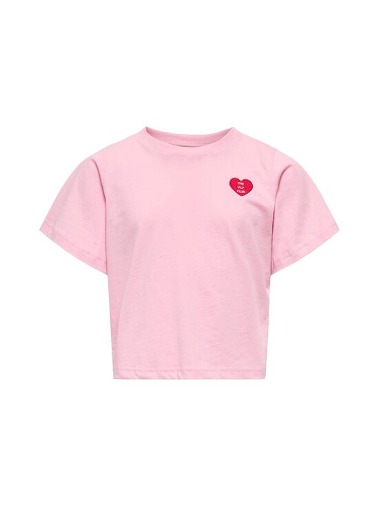 KIDS ONLY - KogLivina Solid t-krekls - ROMANCE ROSE DETAIL:HEART HIGH RISK RED | Stockmann - photo 1