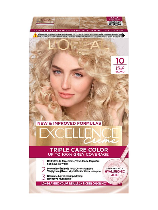 L'Oréal Paris - Excellence Creme -hiusväri - 10 EXTRA LIGHT BLONDE - photo 1 L'Oréal Paris - Excellence Creme -hiusväri - 10 EXTRA LIGHT BLONDE | Stockmann - photo 1