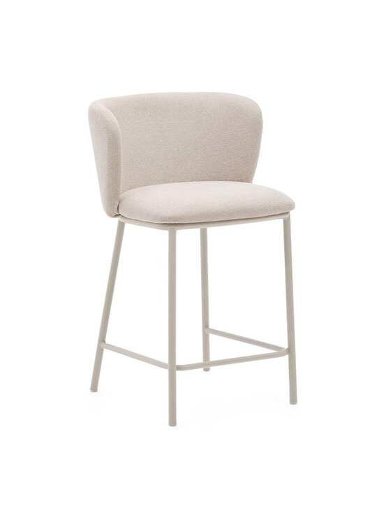 Kave Home - Ciselia-baarijakkara beige chenille-kangas / beige metalli K 65 cm - BEIGE | Stockmann - photo 1