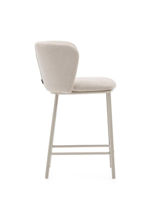 Kave Home - Ciselia-baarijakkara beige chenille-kangas / beige metalli K 65 cm - BEIGE | Stockmann - photo 2