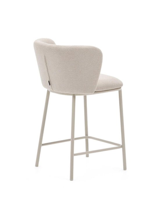Kave Home - Ciselia-baarijakkara beige chenille-kangas / beige metalli K 65 cm - BEIGE | Stockmann - photo 3