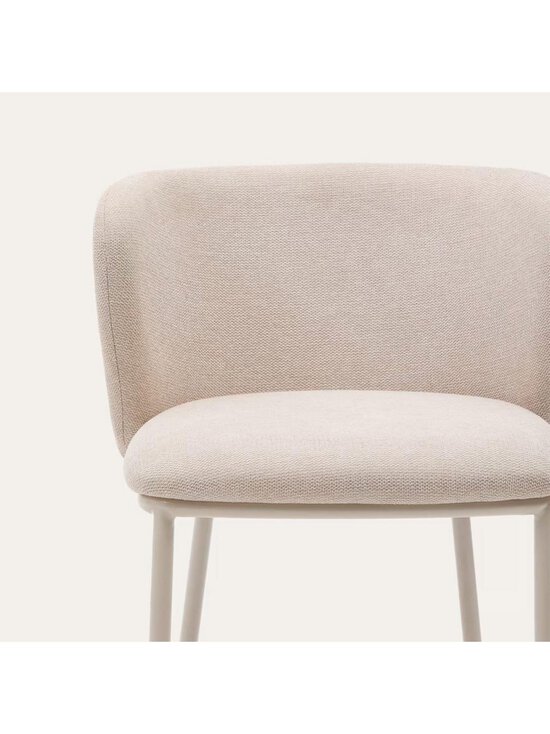 Kave Home - Ciselia-baarijakkara beige chenille-kangas / beige metalli K 65 cm - BEIGE | Stockmann - photo 6