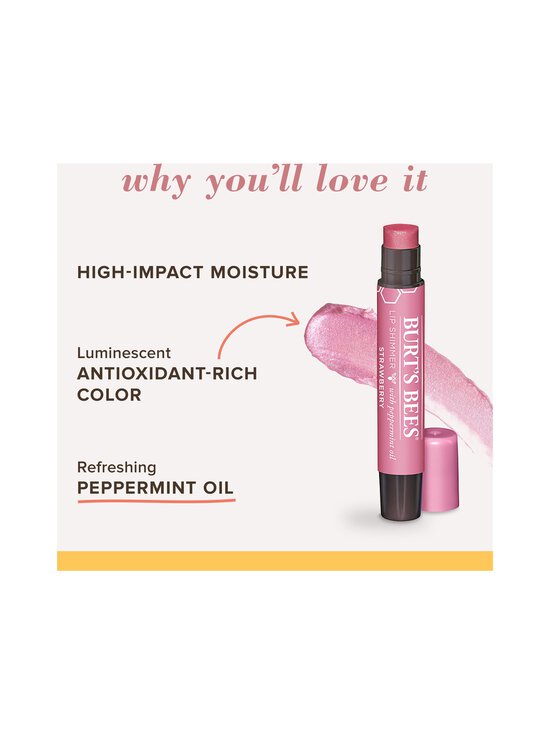 Burts Bees - Lip Shimmer Strawberry lūpu spīdums - STRAWBERRY - photo 3 Burts Bees - Lip Shimmer Strawberry lūpu spīdums - STRAWBERRY | Stockmann - photo 3