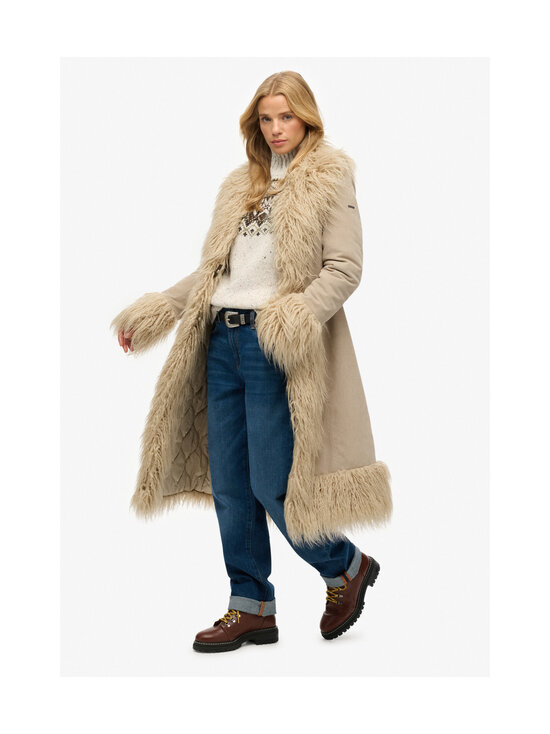 Superdry - Long Afghan -takki - 41D TAUPE | Stockmann - photo 6