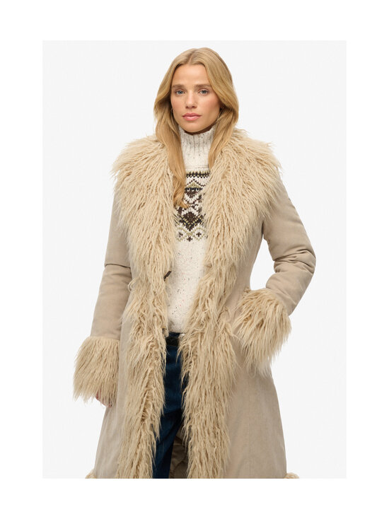 Superdry - Long Afghan -takki - 41D TAUPE | Stockmann - photo 9