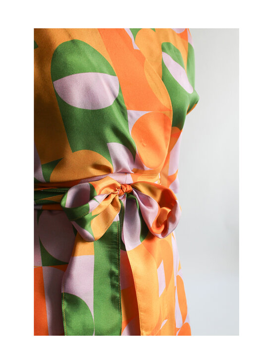 Lili Marleena - Graphic midi zīda kleita - ORANGE | Stockmann - photo 7