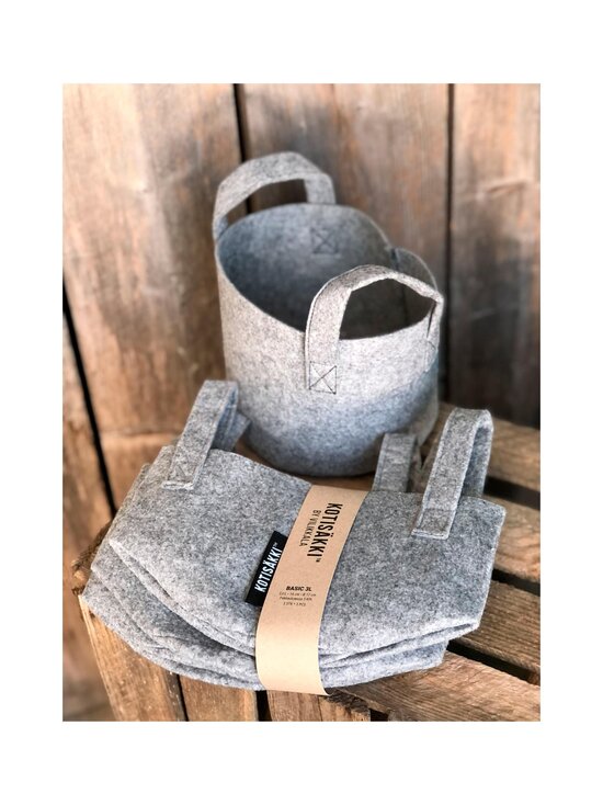 Kotisäkki - Basic-säkki 3 l, 3 kpl - HARMAA | Stockmann - photo 4