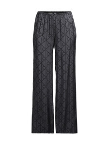 Calvin Klein Underwear - Printtikuvioidut pyjamahousut - ZN1 19519 GIGA SATIN SHINE EMBLEM+BLACK | Stockmann