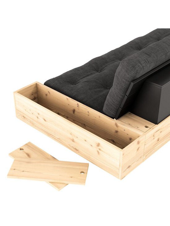 Karup - Base-futonsohva laatikoilla Corduroy-kangas royal blue/mänty L 244 cm - BLUE | Stockmann - photo 6