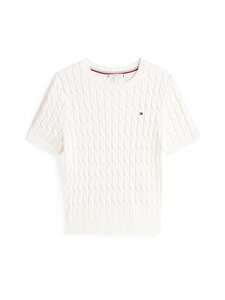 Tommy Hilfiger - Puuvillane palmikkoes kampsun - YA8 IVORY SILK | Stockmann