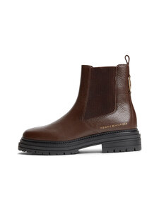 Tommy Hilfiger - Nahast Chelsea saapad Emboss Grain Leather - GT6 COCOA | Stockmann