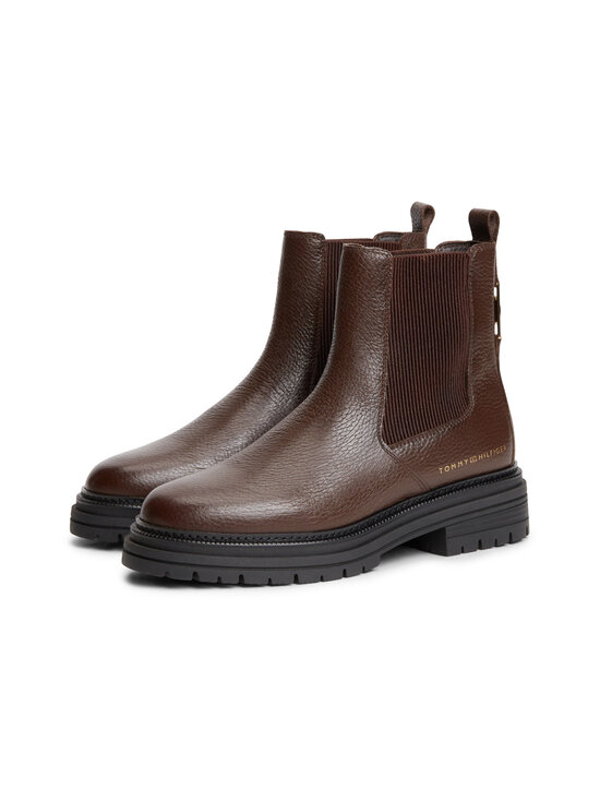 Tommy Hilfiger - Nahast Chelsea saapad Emboss Grain Leather - GT6 COCOA | Stockmann - photo 2