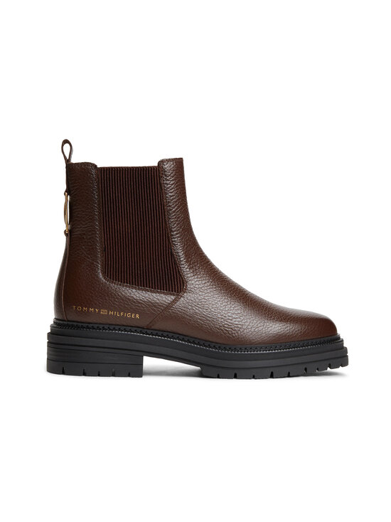 Tommy Hilfiger - Nahast Chelsea saapad Emboss Grain Leather - GT6 COCOA | Stockmann - photo 5