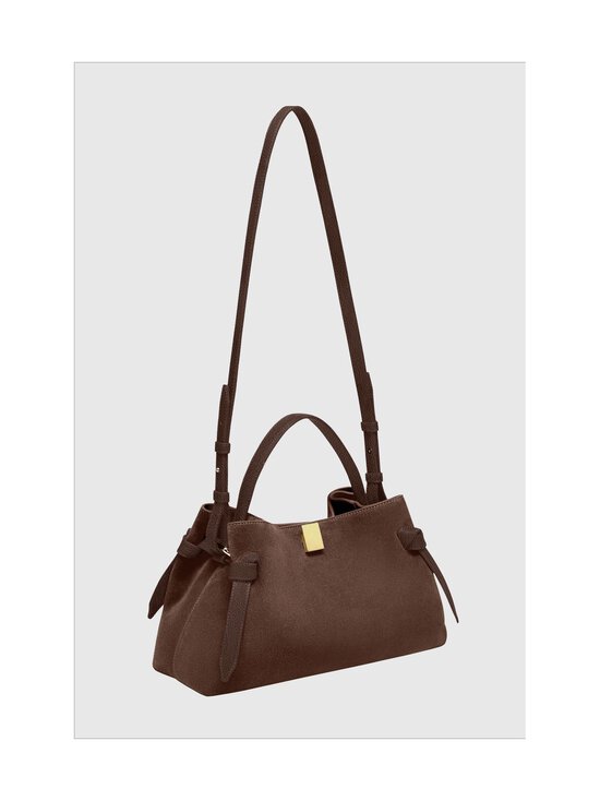 YUZEFI - Gyoza Suede -nahkalaukku - CHOCOLATE | Stockmann - photo 4