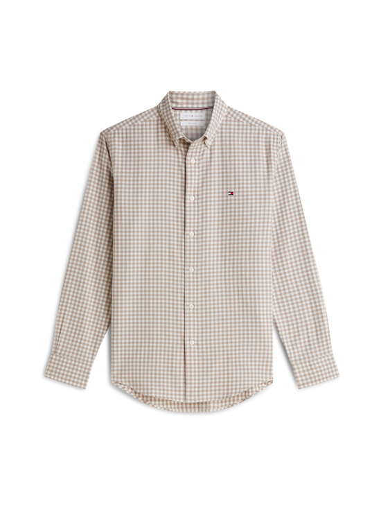 Tommy Hilfiger - Gingham Dobby Regular fit -flanellipaita - 0LY COASTAL TAUPE / CHECK | Stockmann - photo 1