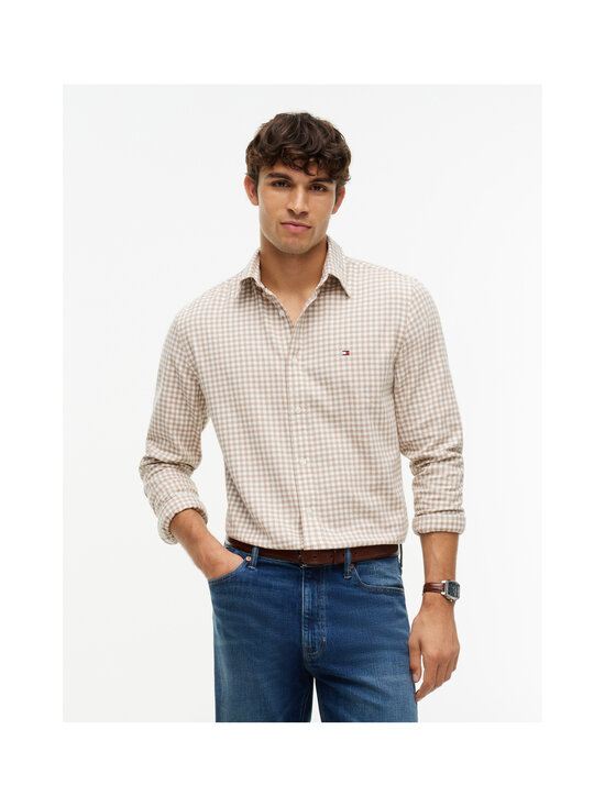 Tommy Hilfiger - Gingham Dobby Regular fit -flanellipaita - 0LY COASTAL TAUPE / CHECK | Stockmann - photo 3