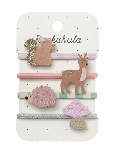 Rockahula - Enchanted Forest Friends -hiuslenkit 4-pack - BROWN | Stockmann
