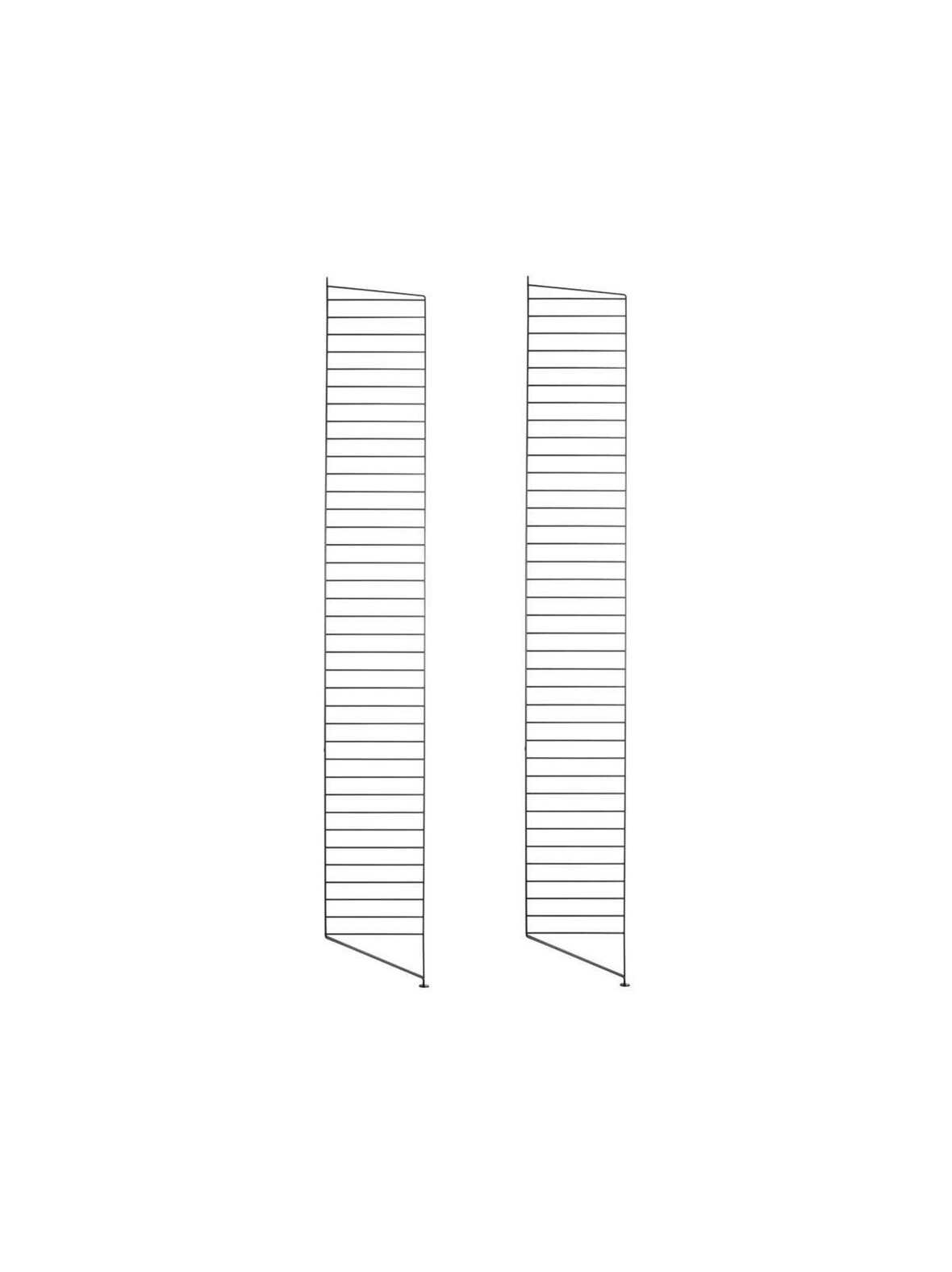 String System -lattiasivupaneelit 2 kpl musta 200 x 30 cm