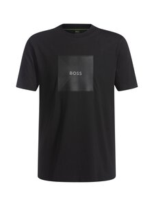 BOSS - Tee Logo Rib t-paita - 001 BLACK | Stockmann