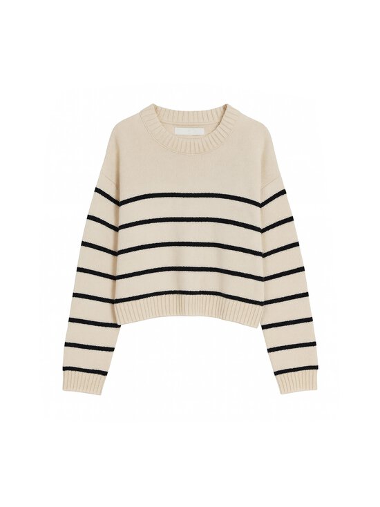 Gauhar Helsinki - Crew Neck Striped -puuvillaneule - OFF WHITE | Stockmann - photo 1