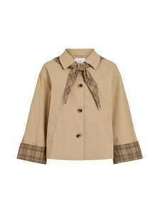 Vila - Viavara Detail -kevyt takki - FIELDS OF RYE DETAIL:CHECK SCARF | Stockmann