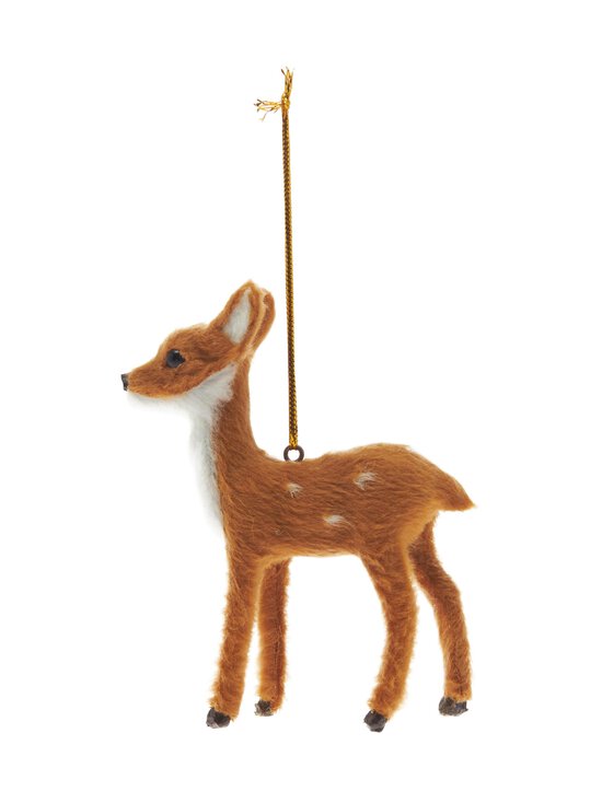 Faux fur deer -joulukoriste