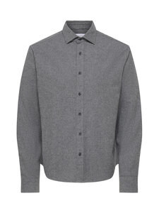 Only & Sons - OnsSalon Slim -kauluspaita - MEDIUM GREY MELANGE | Stockmann