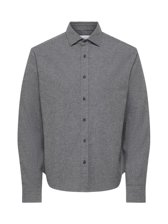 Only & Sons - OnsSalon Slim -kauluspaita - MEDIUM GREY MELANGE | Stockmann - photo 1