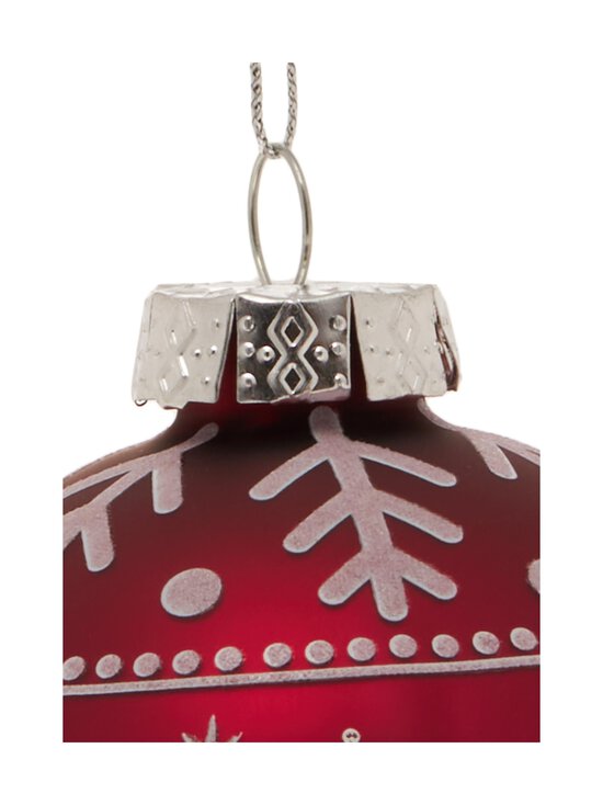 Casa Stockmann - Snowflake-lasipallo 7,9 cm - RED/WHITE | Stockmann - photo 2