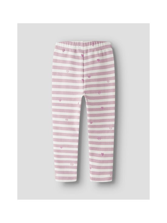 Name It - NmfDavina legingi - CLOUD DANCER AOP:HEART STRIPE | Stockmann - photo 2