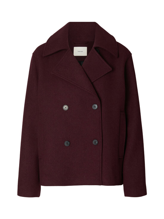 Selected - SlwZia Alma Wool Blend -kangastakki - TAWNY PORT DETAIL:MELANGE | Stockmann - photo 1