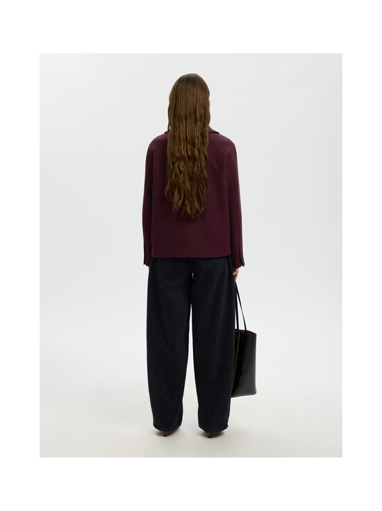 Selected - SlwZia Alma Wool Blend -kangastakki - TAWNY PORT DETAIL:MELANGE | Stockmann - photo 3