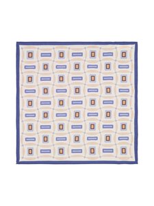 Stockholm Kravatt - Retro-silkkitaskuliina - 3 BLUE / BEIGE | Stockmann