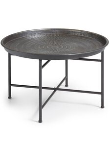 Kave Home - Dalinea-sohvapöytä harmaa metalli ⌀ 65 cm - GREY | Stockmann