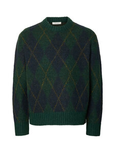 Selected - Kudum SlmRai Argyle - PINE GROVE DETAIL:NAVY BLAZER / FIR GREEN | Stockmann