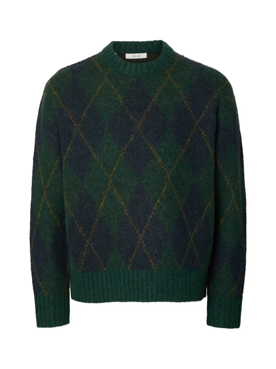 Selected - Kudum SlmRai Argyle - PINE GROVE DETAIL:NAVY BLAZER / FIR GREEN | Stockmann - photo 1