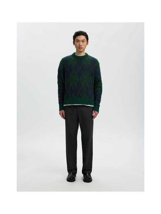 Selected - Kudum SlmRai Argyle - PINE GROVE DETAIL:NAVY BLAZER / FIR GREEN | Stockmann - photo 2