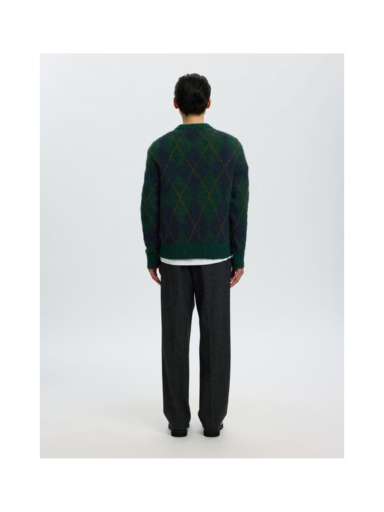 Selected - Kudum SlmRai Argyle - PINE GROVE DETAIL:NAVY BLAZER / FIR GREEN | Stockmann - photo 4