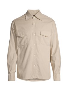 Oscar Jacobson - Straight Fit -vakosamettipaita - 471 ALMOND BEIGE | Stockmann