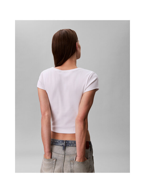Calvin Klein Jeans - Baby Rib t-paita - YAA BRIGHT WHITE | Stockmann - photo 4