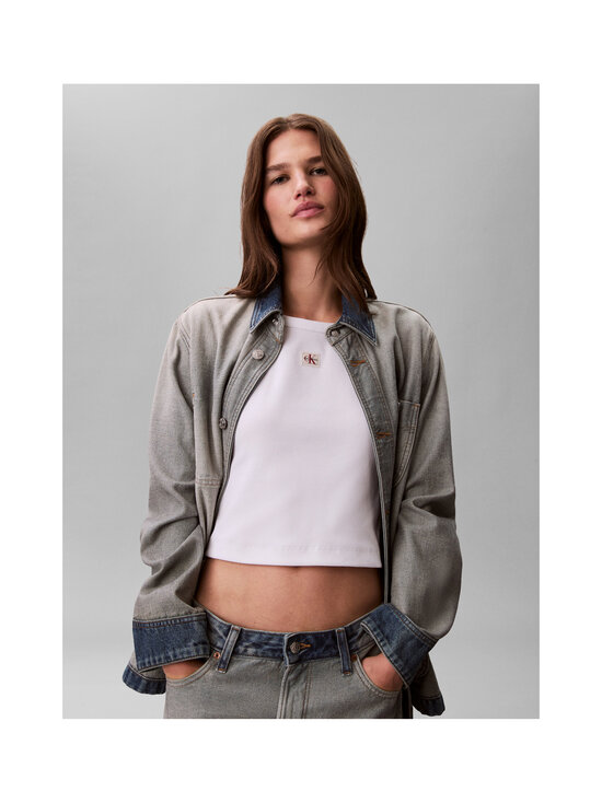 Calvin Klein Jeans - Baby Rib t-paita - YAA BRIGHT WHITE | Stockmann - photo 5